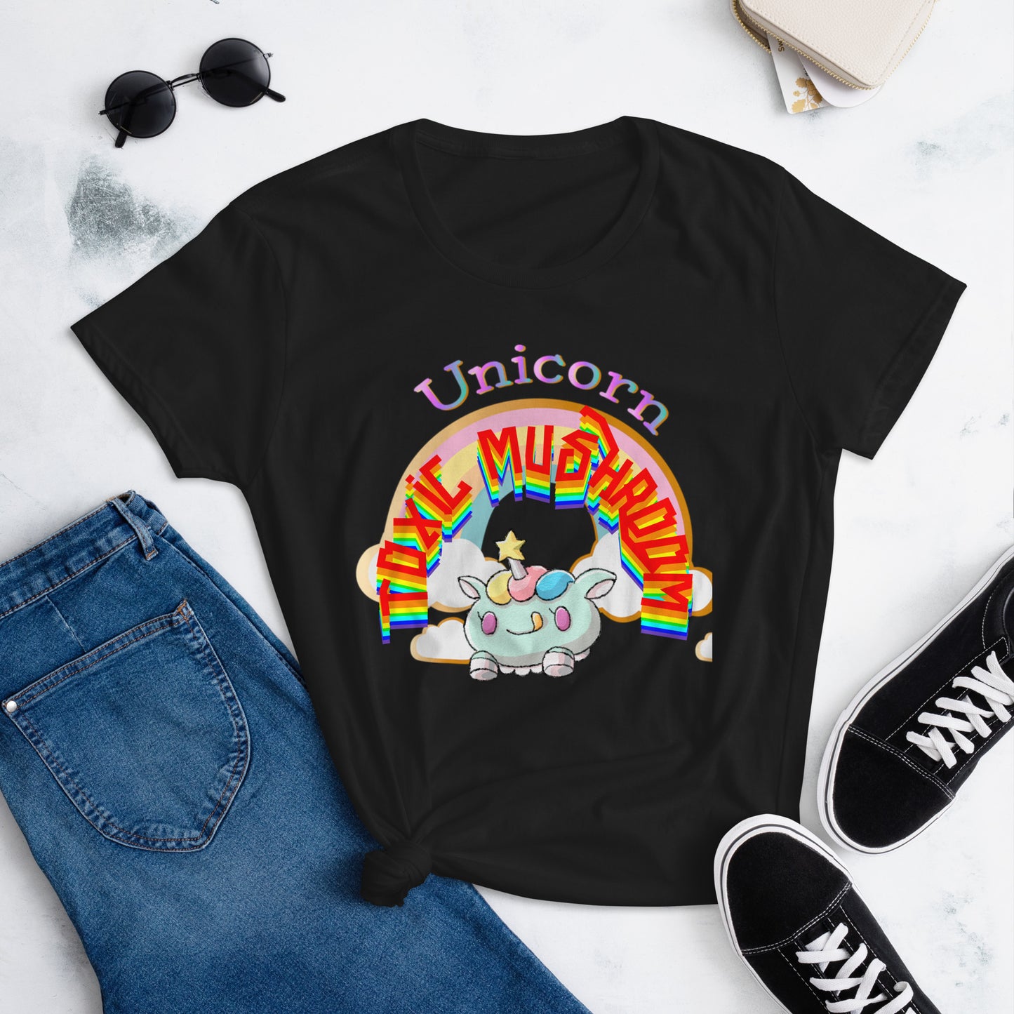 Unicorn Ray Rainbow Toxic Tee