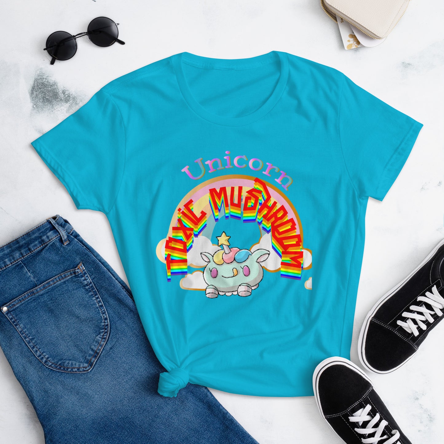 Unicorn Ray Rainbow Toxic Tee