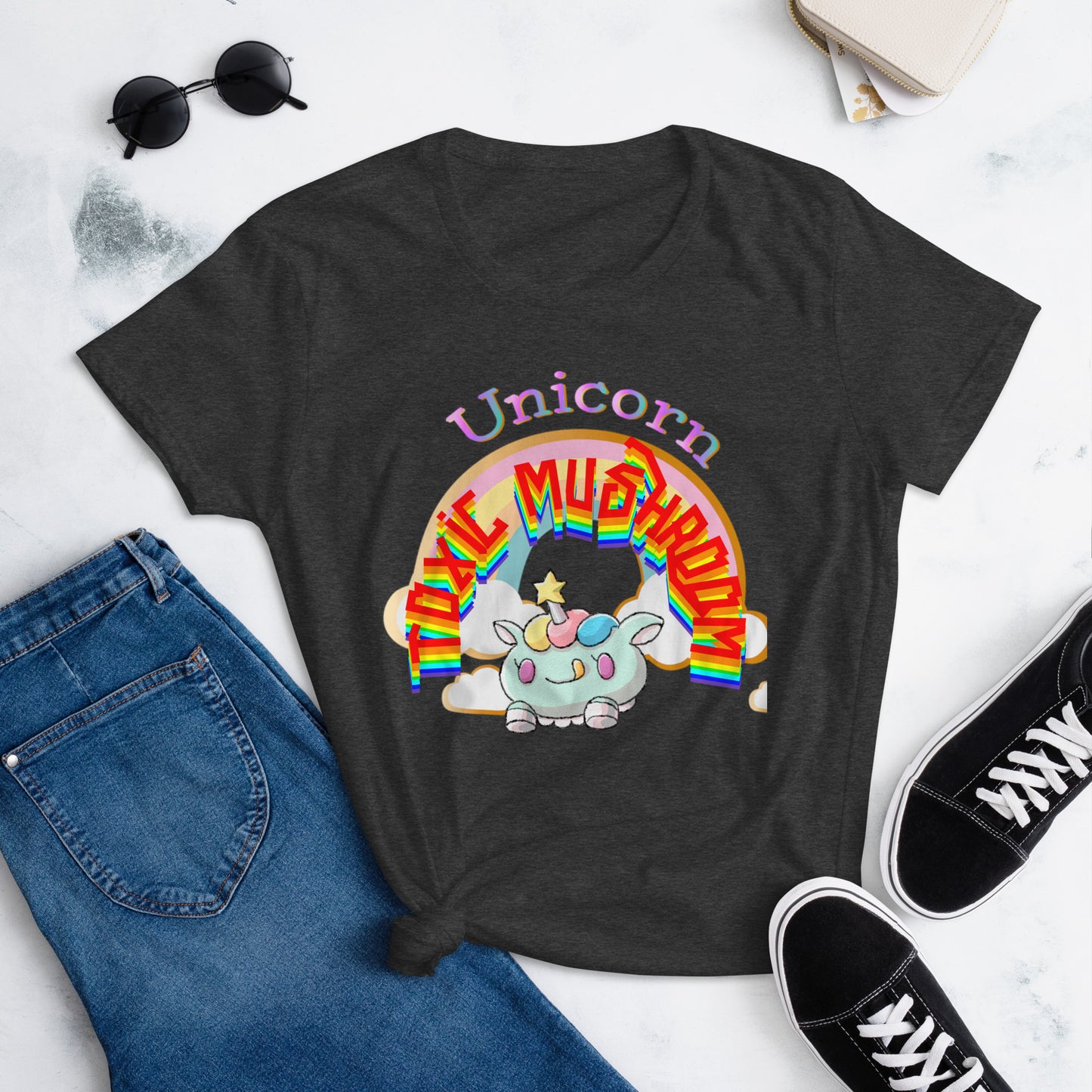 Unicorn Ray Rainbow Toxic Tee