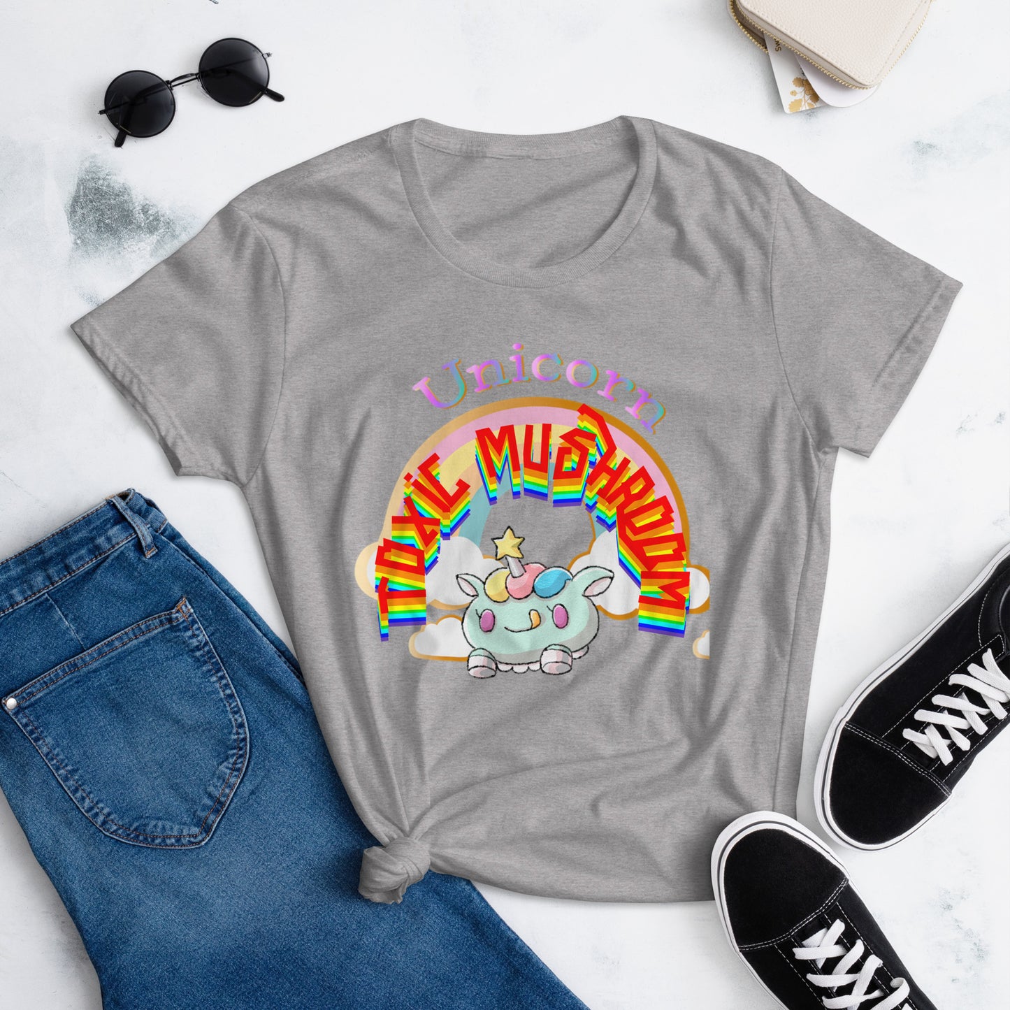 Unicorn Ray Rainbow Toxic Tee