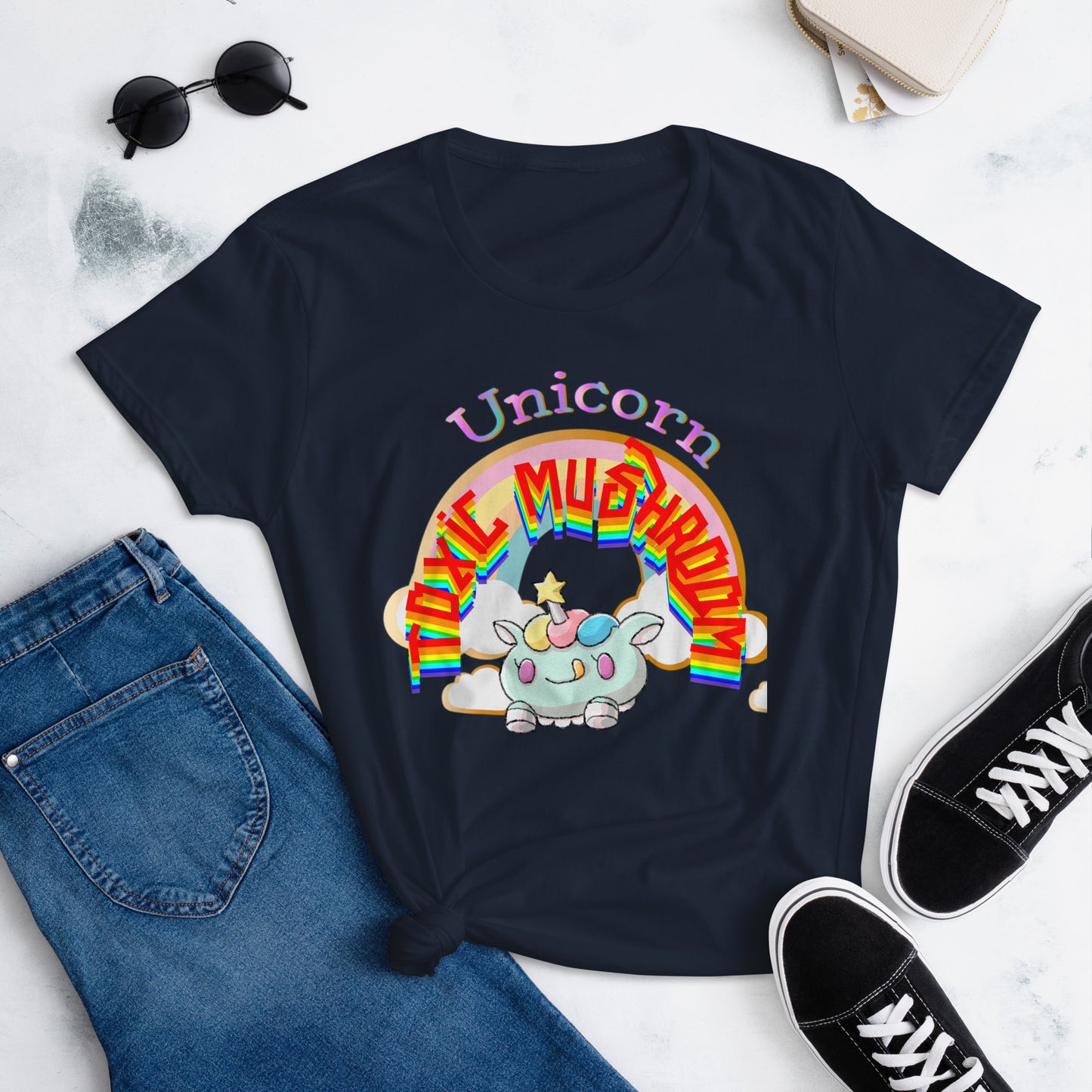 Unicorn Ray Rainbow Toxic Tee