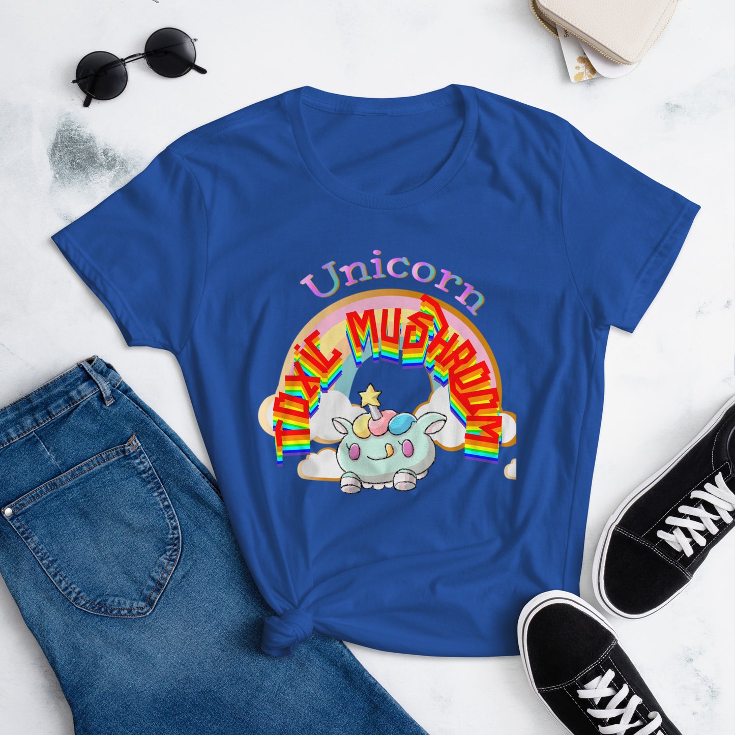 Unicorn Ray Rainbow Toxic Tee