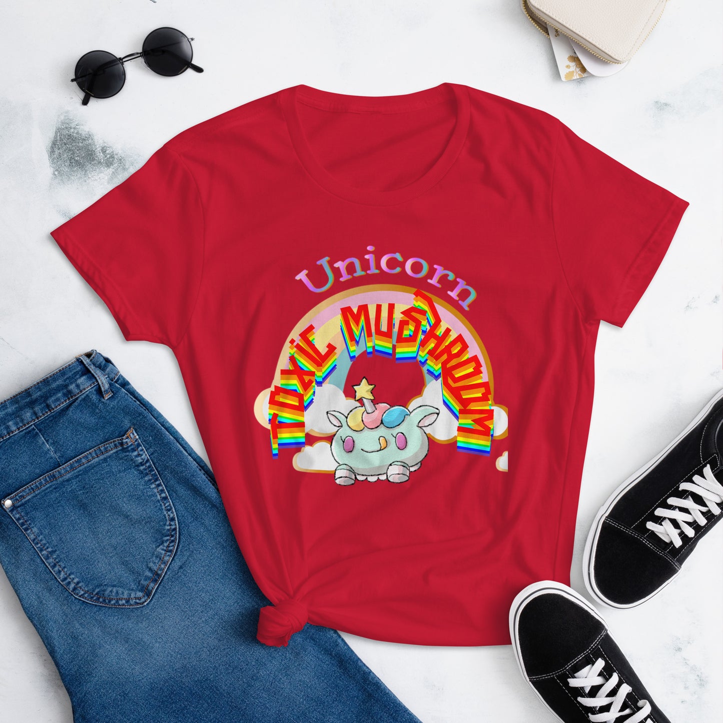 Unicorn Ray Rainbow Toxic Tee